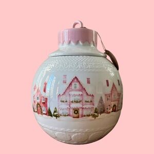 New Beautiful Pink Ballerina Christmas Ornament Large Canister